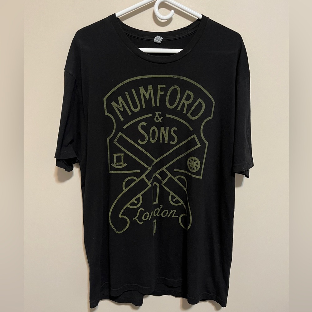 Mumford & Sons Black Graphic Band Tee, size XL